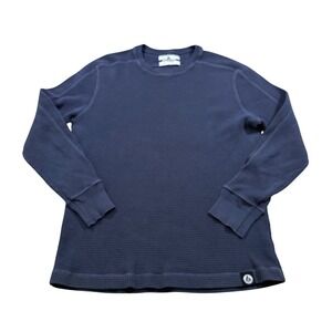 American Giant Waffle Knit Thermal Shirt Mens Made in USA Pullover Minimalist L